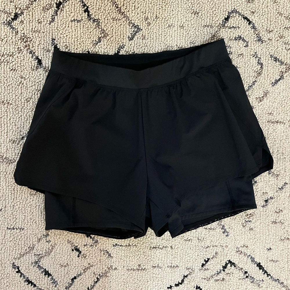 REI Shorts Womens L Black Nylon Lightweight Hiking biker lined outdoor gorpcore